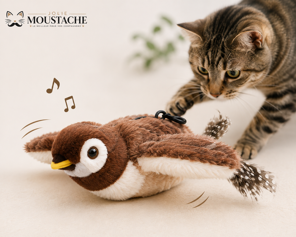 Oiseau Interactif Rechargeable pour Chat