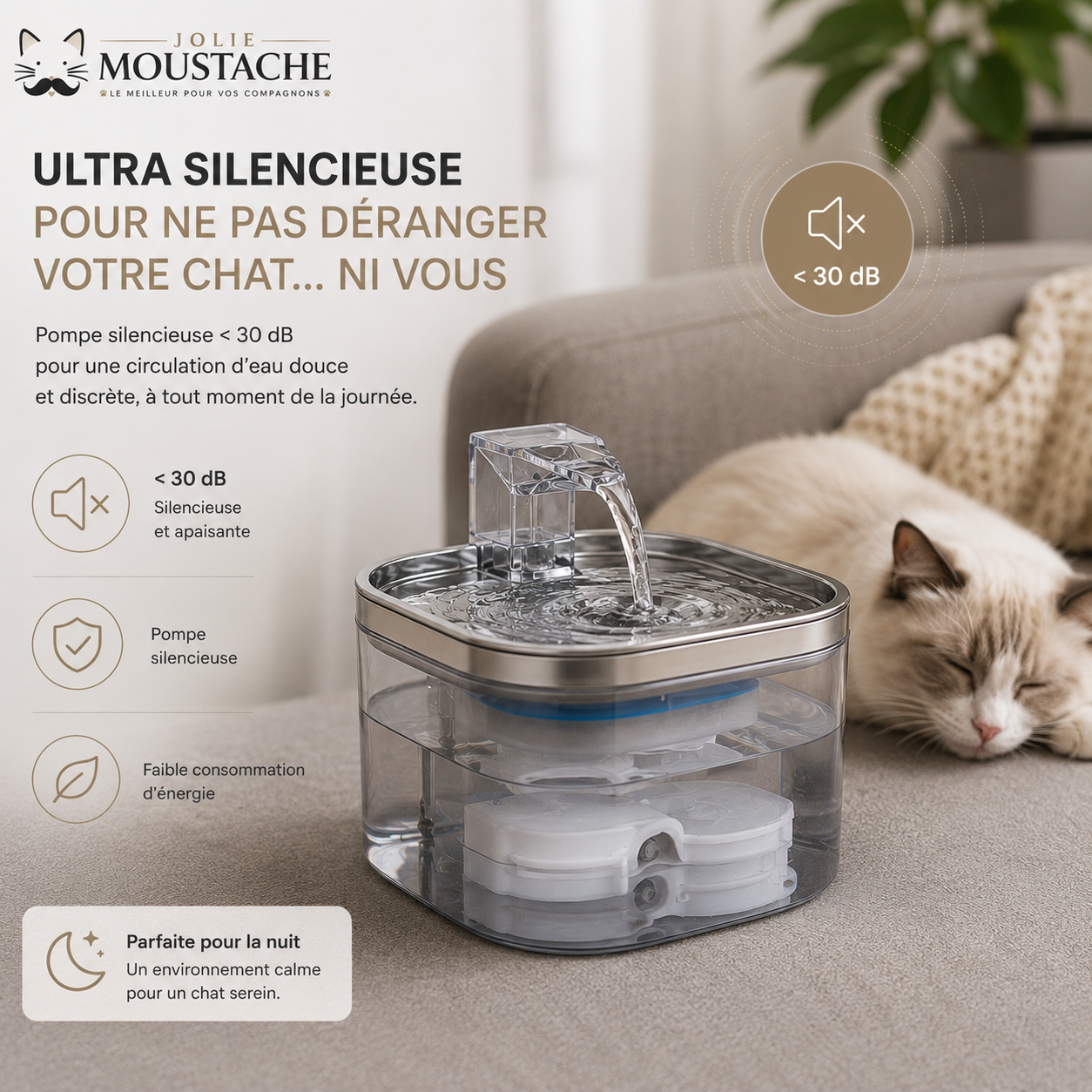 Fontaine à eau – Inox & Détection automatique