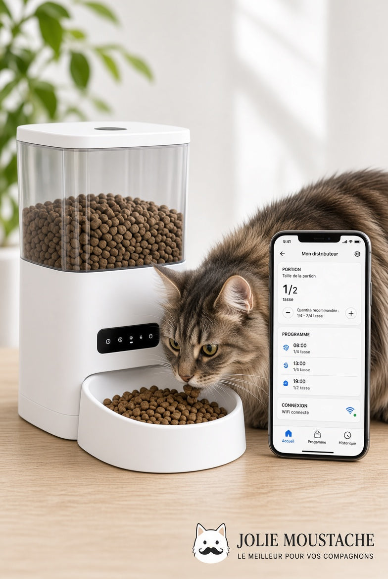 Distributeur Automatique de Croquettes Connecté WIFI - 4L